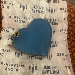 Portland Leather Goods Blue Heart Charm
